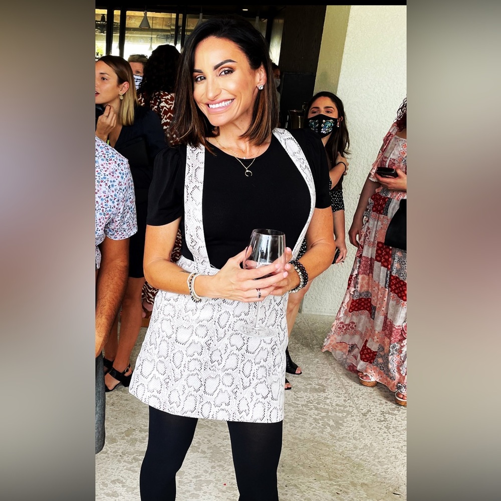 Chic Snake Print Pinafore Dress